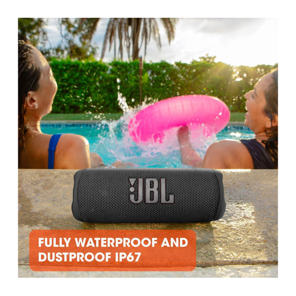 JBL Flip 6 - Portable Bluetooth Speaker, powerful sound and deep bass, IPX7 waterproof, 12 hours of playtime, JBL Party Boost for multiple speaker pairing for home, outdoor and travel (Blue) JBL Flip 6 - Portable Bluetooth Speaker, powerful sound and deep bass, IPX7 waterproof, 12 hours of playtime, JBL Party Boost for multiple speaker pairing for home, outdoor and travel (Blue)